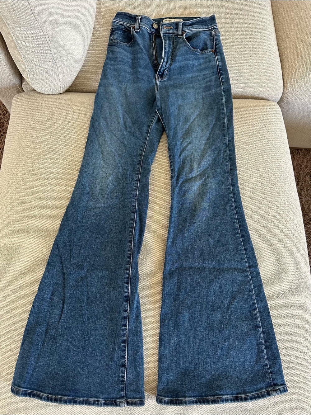 Abercrombie & Fitch Dark Blue Wide-Leg Jeans